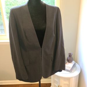 Akris 99% Wool double hook blazer navy Sz US 14